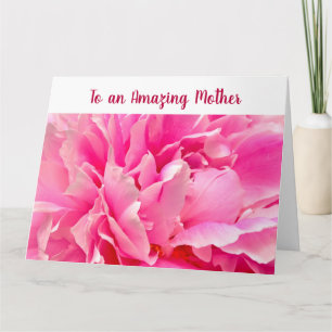 Elegant Amazing Mother Patient Kind Love Peony  Card
