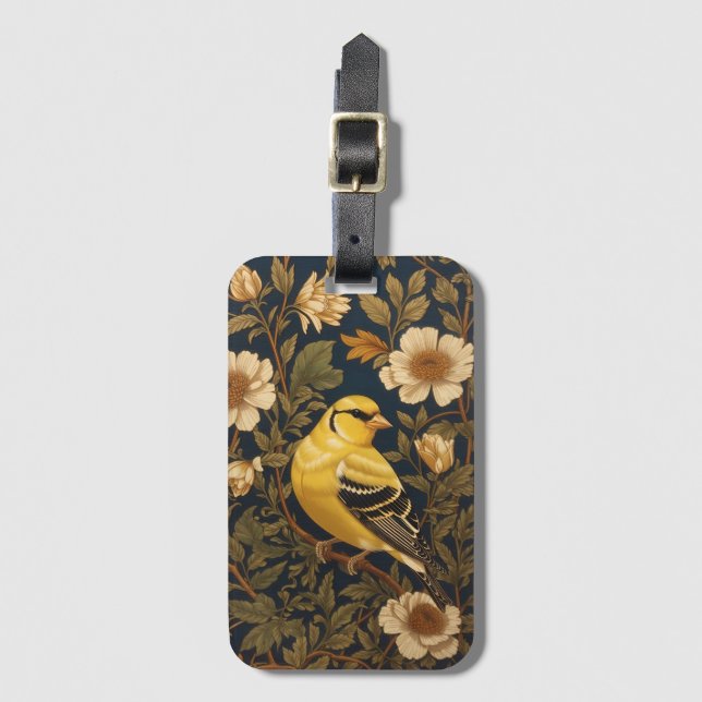 Elegant American Goldfinch  Luggage Tag (Front Vertical)
