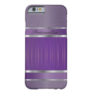 Elegant Amethyst and Silver Metal Design Barely There iPhone 6 Case