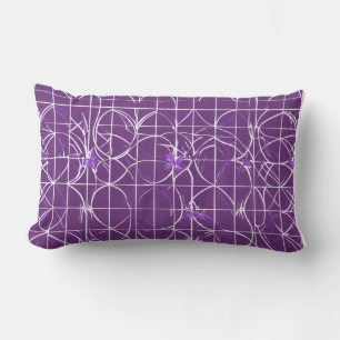 Elegant Amethyst Floral Pillow – Minimalist Tiled