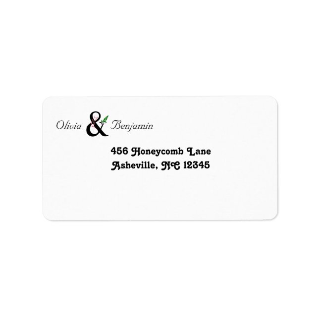 Elegant Ampersand Address Label (Front)