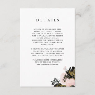 Elegant Ampersand Black and White Guest Details Enclosure Card