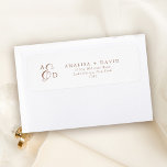 Elegant Ampersand Mocha Wedding Return Address Return Address Label<br><div class="desc">A stunning,  flowy ampersand and monogram design is ideal for a simple yet romantic wedding. This minimalist design,  featuring a mocha and white colour palette,  showcases an exquisite romantic calligraphy script infused with modern,  contemporary glamour. You can insert your information to make it your own.</div>