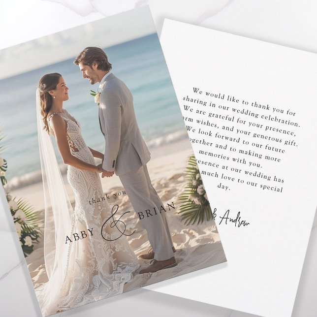 Elegant Ampersand Script Font 1 Photo Thank You (Creator Uploaded)