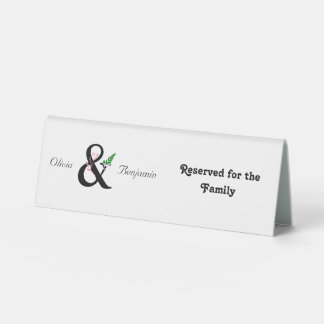 Elegant Ampersand Table Tent Sign