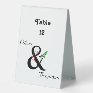 Elegant Ampersand Table Tent Sign