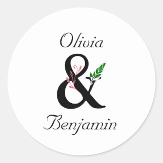 Elegant Ampersand Wedding Stickers