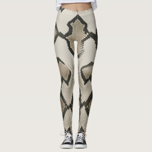 elegant anaconda texture fabric print leggings