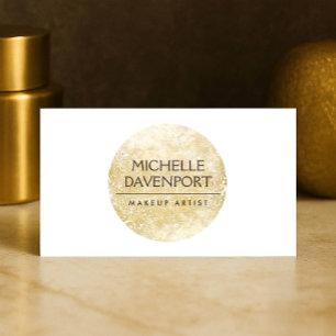 Elegant and Abstract Gold Circle Logo Business Card