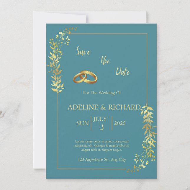 Elegant and attractive wedding invitation (Front)