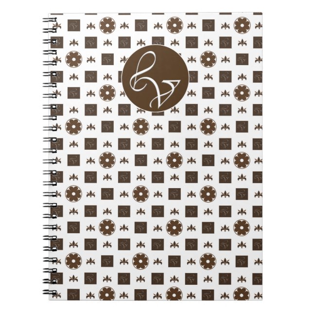 Elegant and chequered modern pattern notebook (Front)