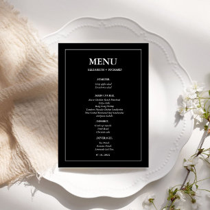 Elegant And Chic  couple shower Bridal Shower Menu