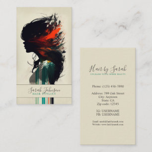 Elegant and Chic Hair Stylist Business Card