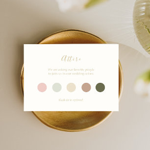 Elegant and Chic Pastels Attire Card