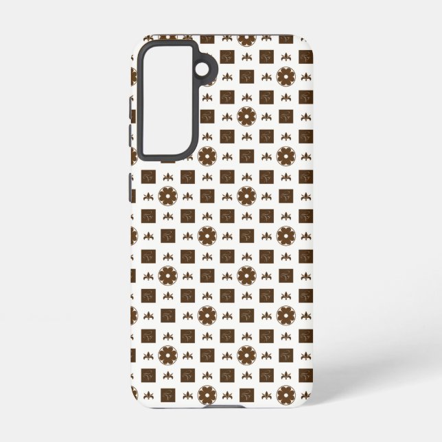 Elegant and Classic Chequered Pattern Samsung Gala Galaxy S21 Case (Back)