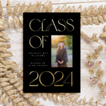 Elegant and Classic Graduation Foil Announcement