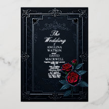 Elegant and Classy Black Wedding Invitation