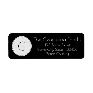 Elegant and Classy Monogram Initial Return Address Label