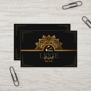 Elegant and Classy Nail Tech QR Code Business Card