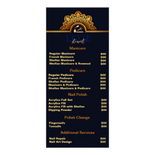 Elegant and Classy Nail Tech  Rack Card