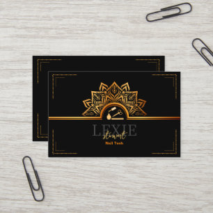 Elegant and Classy Nail Tech Referral Business Card