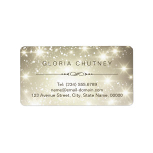 Elegant and Classy Shimmer Sparkling Label