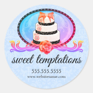 Elegant and Colourful Cake Bakery Box Seals