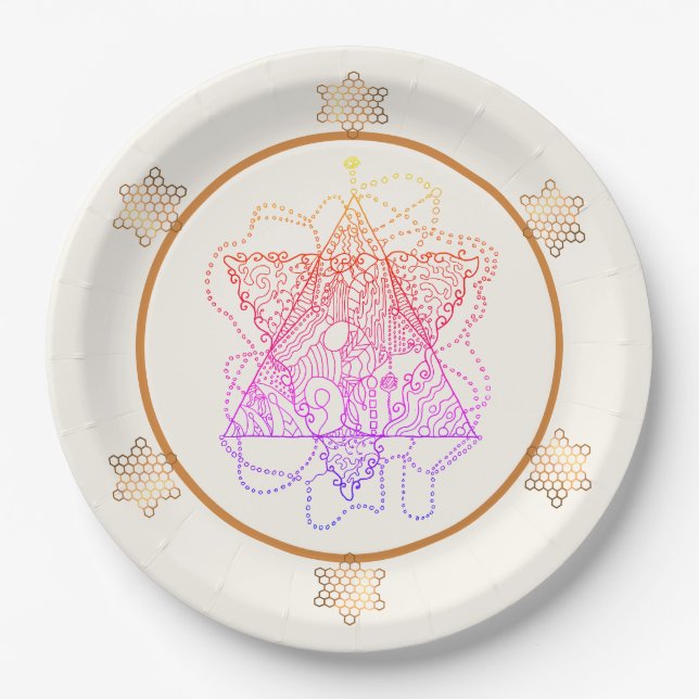 Elegant and Colourful Paper Plates (Front)