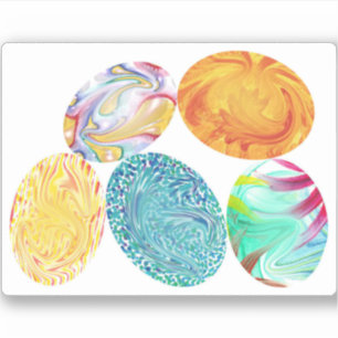 Elegant and Colourful Swirled Easter Eggs