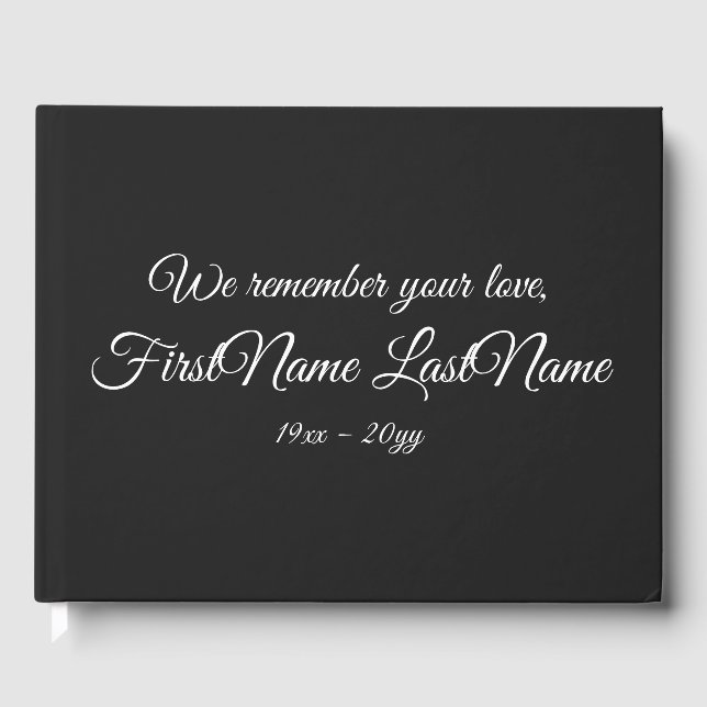 Elegant and Conservative Sympathies Guestbook (Front)