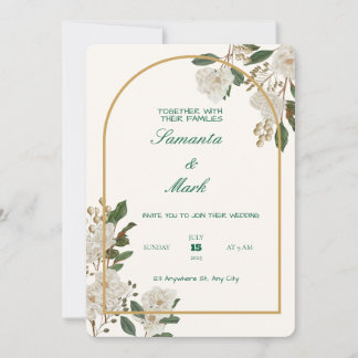 Elegant and Customisable Wedding Invitation Card 