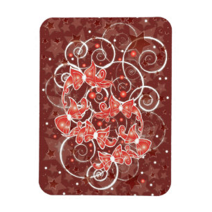 Elegant and Cute Christmas Bows and stars Magnet
