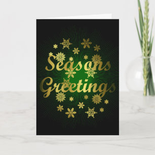 Elegant and Dramatic Seasons Greetings Holiday Card