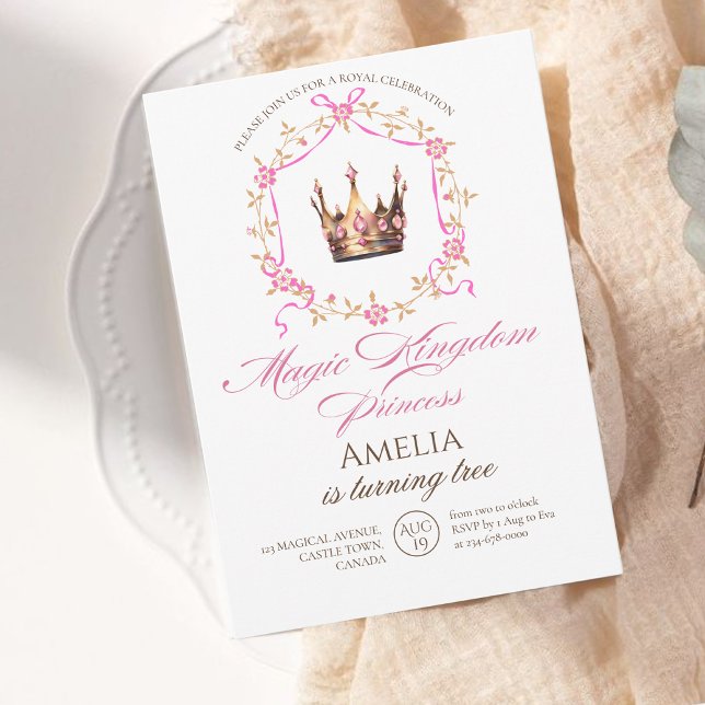 Elegant and fairytale Princess Birthday Party Invitation (Creator Uploaded)