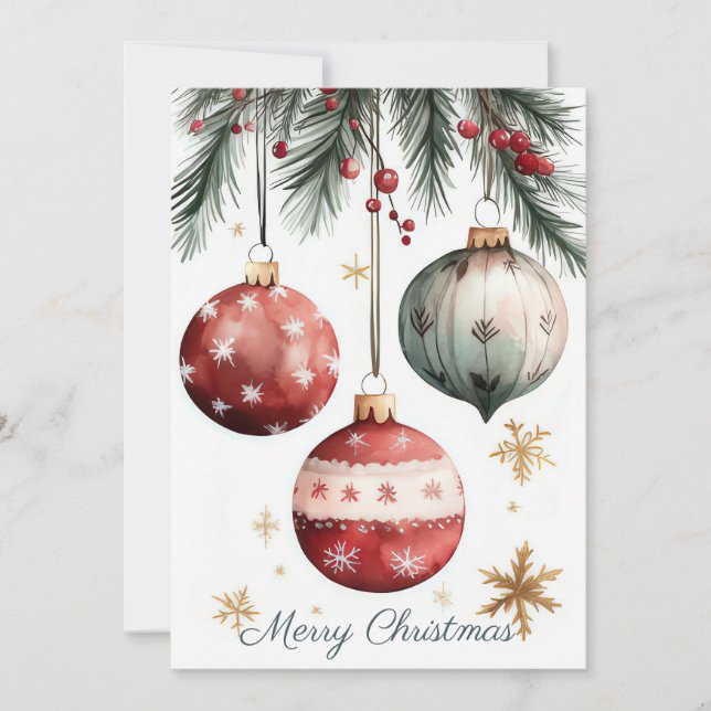Elegant and festive Holiday Greeting Card (Front)