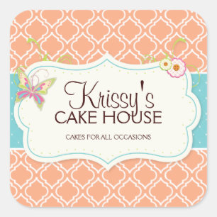 Elegant and Fun Bakery Box Stickers