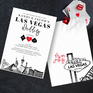Elegant and Fun Las Vegas Wedding Invitation