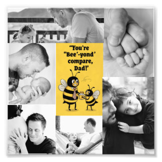 Elegant and funny Dad Photo collage Poster