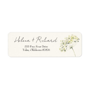 Elegant and Greenery Floral Wedding Address Labels
