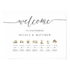 Elegant and Minimal Wedding Order of Events Sign