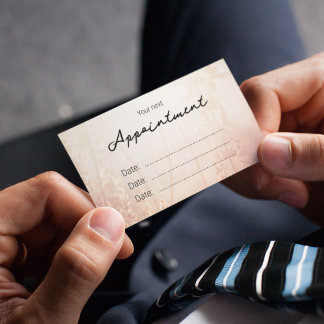 Elegant and minimalistic rose gold  appointment card