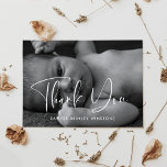 Elegant and modern Baby shower Thank You Card<br><div class="desc">Simple and elegant baby shower thank you card. Fully customisable with your baby's picture,  name and other details. Editable colours and background.</div>