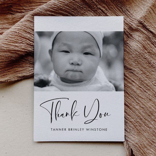 Elegant and modern Baby shower Thank You Card (Creator Uploaded)