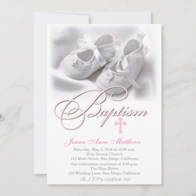 Elegant and Modern Baptism Invitation (Front)