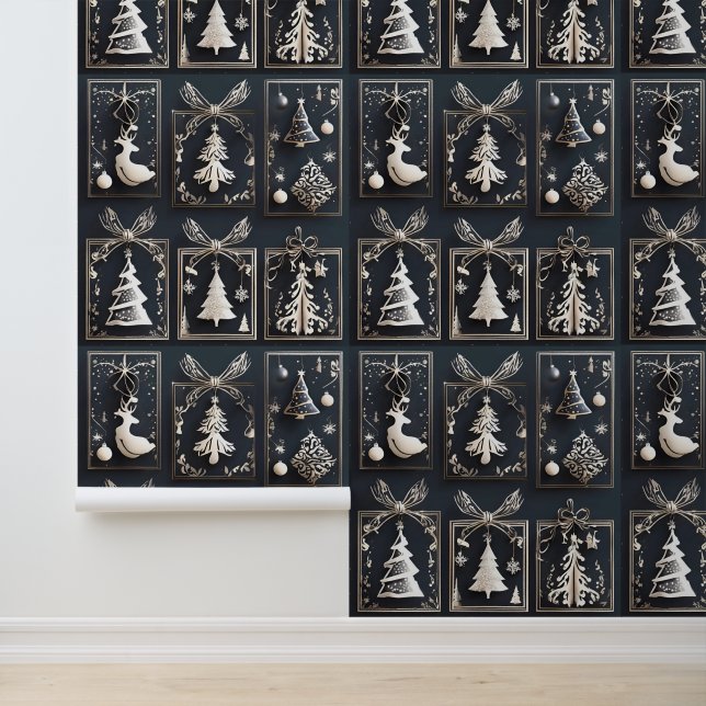 Elegant and modern Christmas trees Wallpaper (Application)