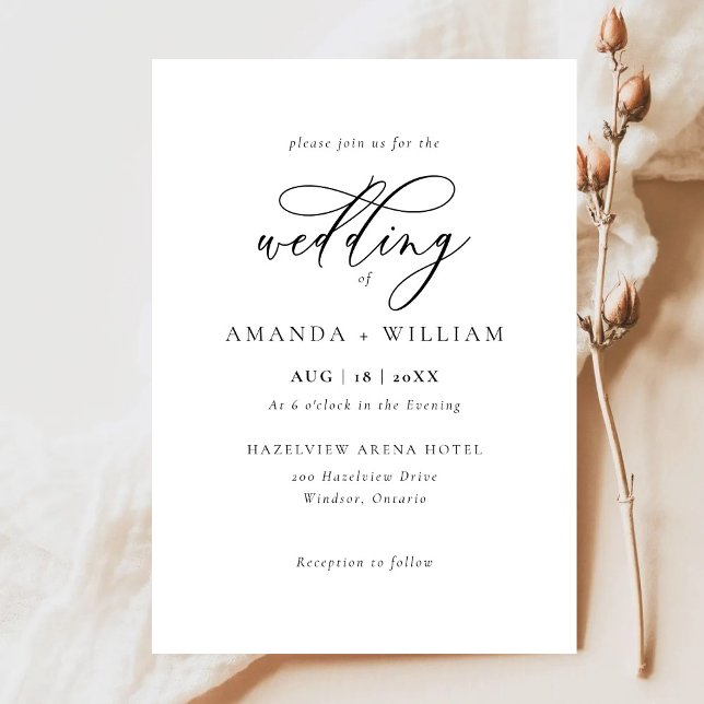 Elegant and Modern Formal Wedding Invitation (Creator Uploaded)