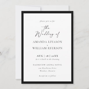 Elegant and Modern Formal Wedding Invitation