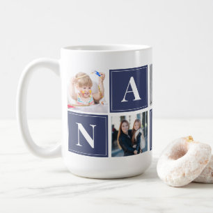 elegant and modern nana photo collage coffee mug