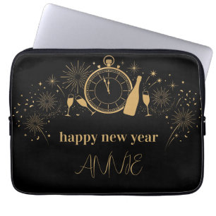 Elegant and Modern New Year's Eve Party Laptop Sleeve