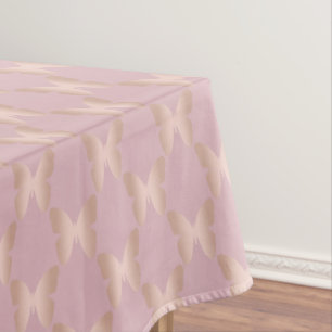 Elegant and modern rose gold butterfly design tablecloth